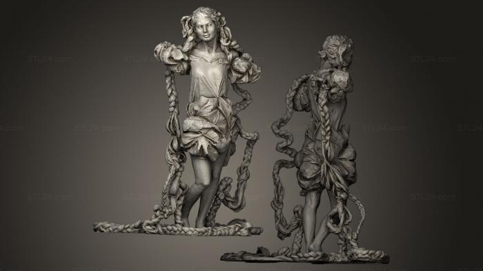 Figurines of girls (Rapunzel, STKGL_0034) 3D models for cnc